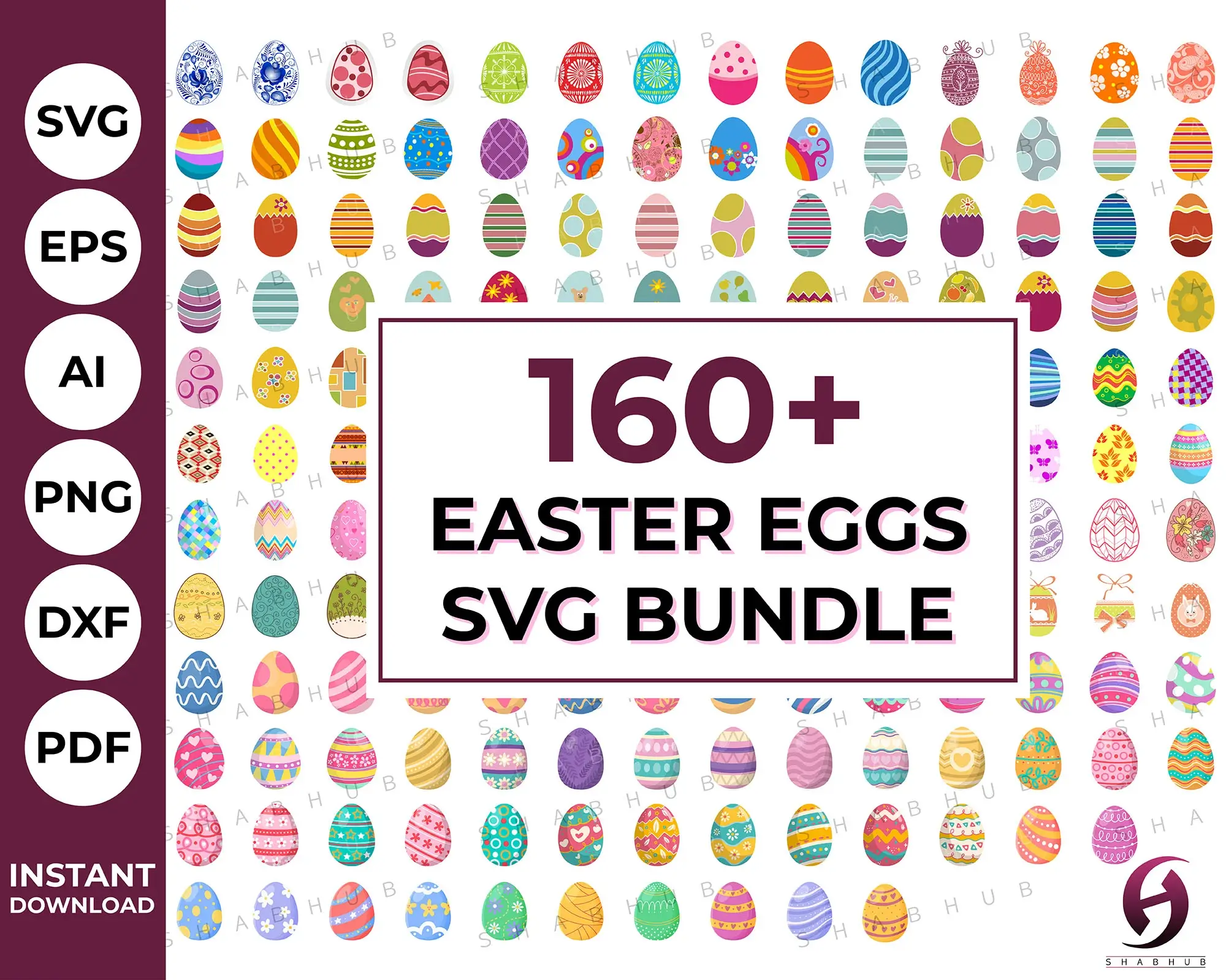 Easter Eggs SVG Bundle ShabHub