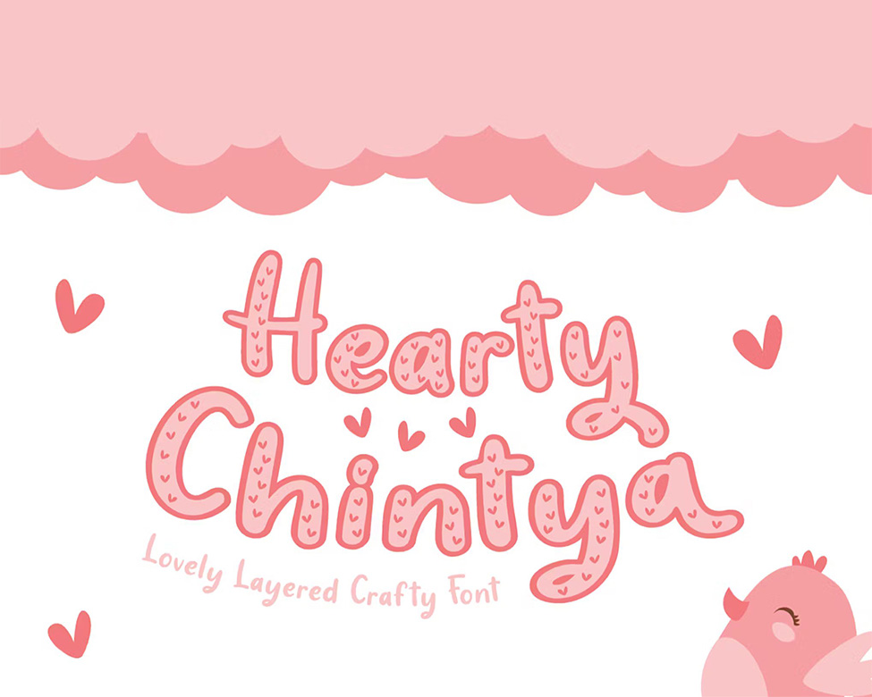 hearty-chintya-layered-crafty-font